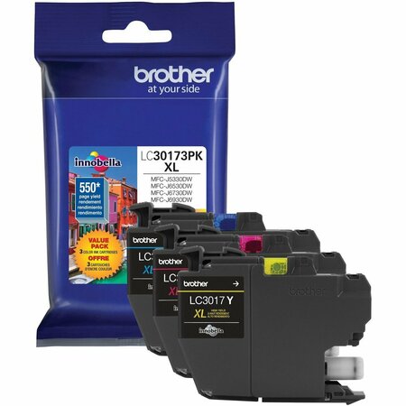 BROTHER INTERNATIONAL XL Color Ink 3 Pack LC30173PK